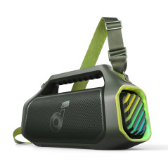 Soundcore Boom 2 Plus Enceinte Bluetooth puissante, 140W, 2+2 canaux stéréo, BassUp 2.0,Charge Rapide 30W, 20h, IPX7, lumières R