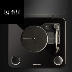 Energy Sistem Blackspin Tourne-Disque (10 W, vinyles, RCA, Port USB, Bluetooth, Bluetooth Out, Bambou)