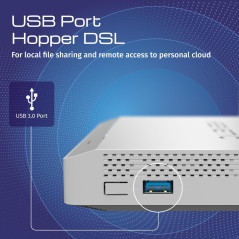 Keenetic Hopper DSL Modem-routeur VDSL2/ADSL2+ Supervectoring Wi-FI 6 maillé AX1800 avec commutateur Intelligent Gigabit 4 Ports
