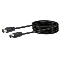 Schwaiger kVKV230 053 Câble Coaxial Câble Antenne, 75 DB 3 m (Noir)