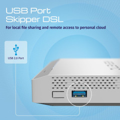 Keenetic Skipper DSL Modem-routeur VDSL2/ADSL2+ Supervectoring Wi-FI 5 maillé AC1200 avec commutateur Intelligent Gigabit 4 Port