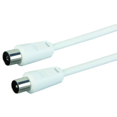 Schwaiger KVK50A052 cordon d'antenne 90dB, 5,0 m blanc