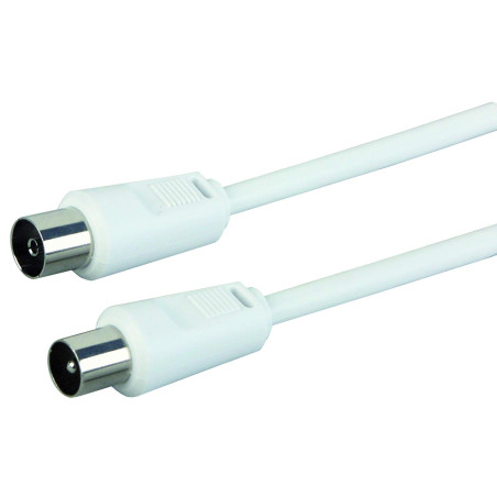 Schwaiger KVK50A052 cordon d'antenne 90dB, 5,0 m blanc