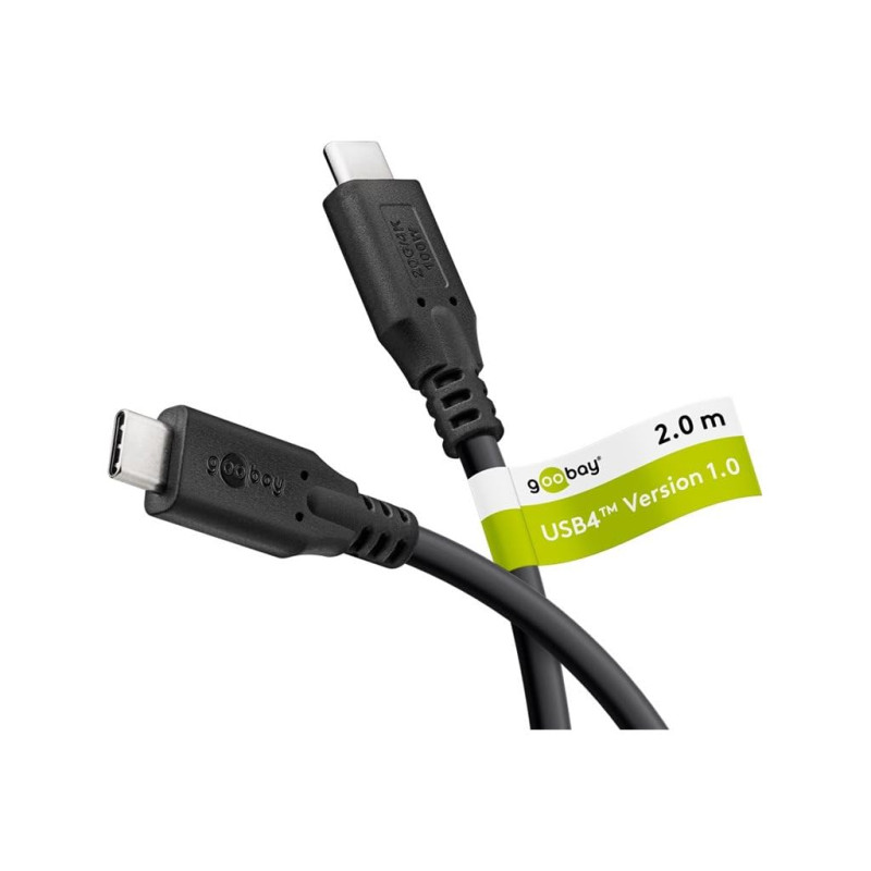 goobay Câble USB C vers USB C avec Thunderbolt 4, USB 4.0, 20 Gbit/s/100 W, câble de données USB type C avec Power Delivery PD, goobay Câble USB C vers USB C avec Thunderbolt 4, USB 4.0, 20 Gbit/s/100 W, câble de données USB type C avec Power Delivery PD,