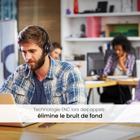 SPC Dreamer 2 Pro - Casque sans Fil Bluetooth | Batterie 50h | Annulation de Bruit (ENC) | Double Connexion simultanée | Google