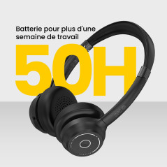 SPC Dreamer 2 Pro - Casque sans Fil Bluetooth | Batterie 50h | Annulation de Bruit (ENC) | Double Connexion simultanée | Google 