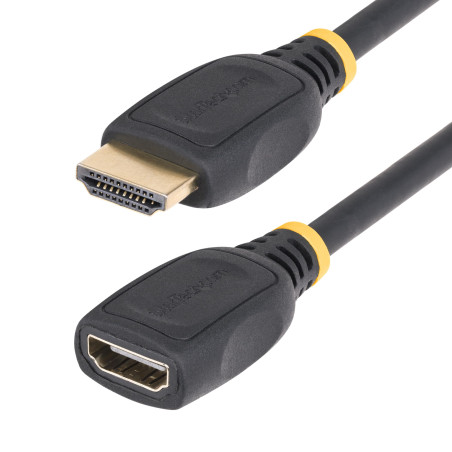 StarTech.com Câble d'Extension HDMI 2.0 de 1 m, Câble HDMI Haut Débit, 4K 60Hz, Câble d'Extension HDMI Mâle vers Femelle, Adapta