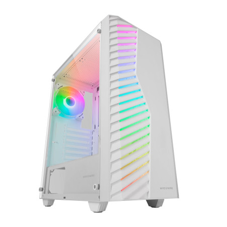 Mars Gaming MC-Volt, Boîtier Gaming ATX, Ventilateur ARGB 120mm, Grille Frontale ARGB, Fenêtre Latérale en Verre Trempé, Gestion