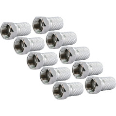 Schwaiger GmbH FST8010 531 Set de 10 pièces de fiches 8 mm Argent