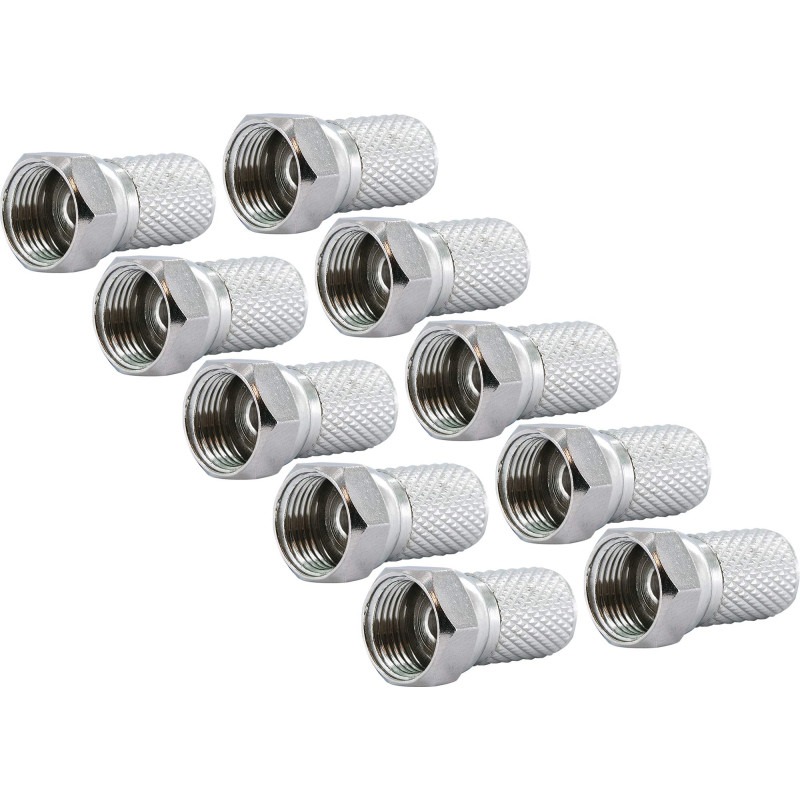 Schwaiger GmbH FST8010 531 Set de 10 pièces de fiches 8 mm Argent Schwaiger GmbH FST8010 531 Set de 10 pièces de fiches 8 mm Argent