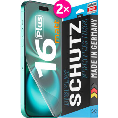2x se® Film de Protection 3D Antireflet pour Apple iPhone 15 Plus, Auto-réparateur, Compatible Empreinte & FaceID, Installation