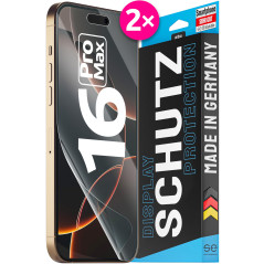 2X se® Film de Protection 3D Transparent pour Apple iPhone 16 Pro Max, Auto-réparateur, Compatible Empreinte & FaceID, Installat
