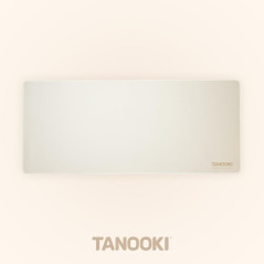 TANOOKI Tapis de bureau XXL réversible, couleur crème/beige et dessin de la forêt Yuki, illustration propre, protecteur de burea