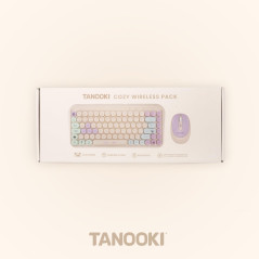 TANOOKI Ensemble clavier et souris sans fil, Bluetooth et connexion 2,4 GHz, 85 touches (QWERTY), souris avec 3 niveaux de sensi
