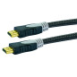 Schwaiger GmbH HDM0150G 063 Câble HDMI Haute Vitesse avec Ethernet 1,5 m Plaqué Or Noir