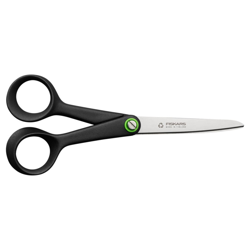 Fiskars ReNew Ciseaux polyvalent, Longueur : 16,7 cm, Inox recyclé/plastique recyclé, Functional Form, Noir, 1074543 Fiskars ReNew Ciseaux polyvalent, Longueur : 16,7 cm, Inox recyclé/plastique recyclé, Functional Form, Noir, 1074543