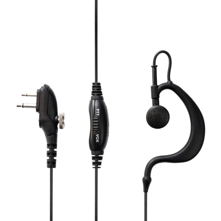 Midland MA-27M Crochet auricullaire Monophonique avec Fil Noir Casque et Micro - Casques et micros (avec Fil, Crochet auricullai