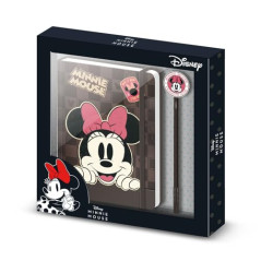 Disney Minnie Mouse Journey-Coffret Cadeau avec Journal et Stylo à Bille Fashion, Brun