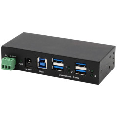 Exsys EX-1244HMS 4 Port USB 3.2 Gen 1 HUB Din-Rail Kit und Wand VIA VL813 Chipset