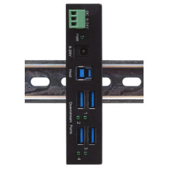 Exsys EX-1244HMS 4 Port USB 3.2 Gen 1 HUB Din-Rail Kit und Wand VIA VL813 Chipset
