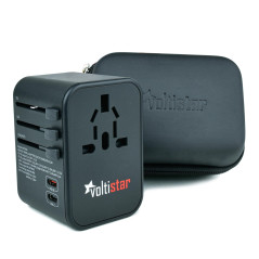 Adaptateur universel de voyage PD20 W 2 USB 1 USB C et 1 CA Prise intelligente multiple pour UK Allemagne USA Thaïlande Irlande 