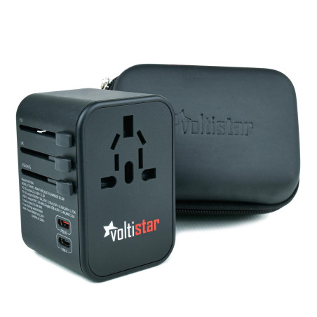 Adaptateur universel de voyage PD20 W 2 USB 1 USB C et 1 CA Prise intelligente multiple pour UK Allemagne USA Thaïlande Irlande 