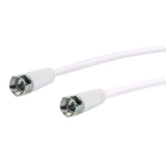 Schwaiger KVC215052 Satelliten Anschlusskabel (75dB, 1,5m, F-Stecker auf F-Stecker) weiß
