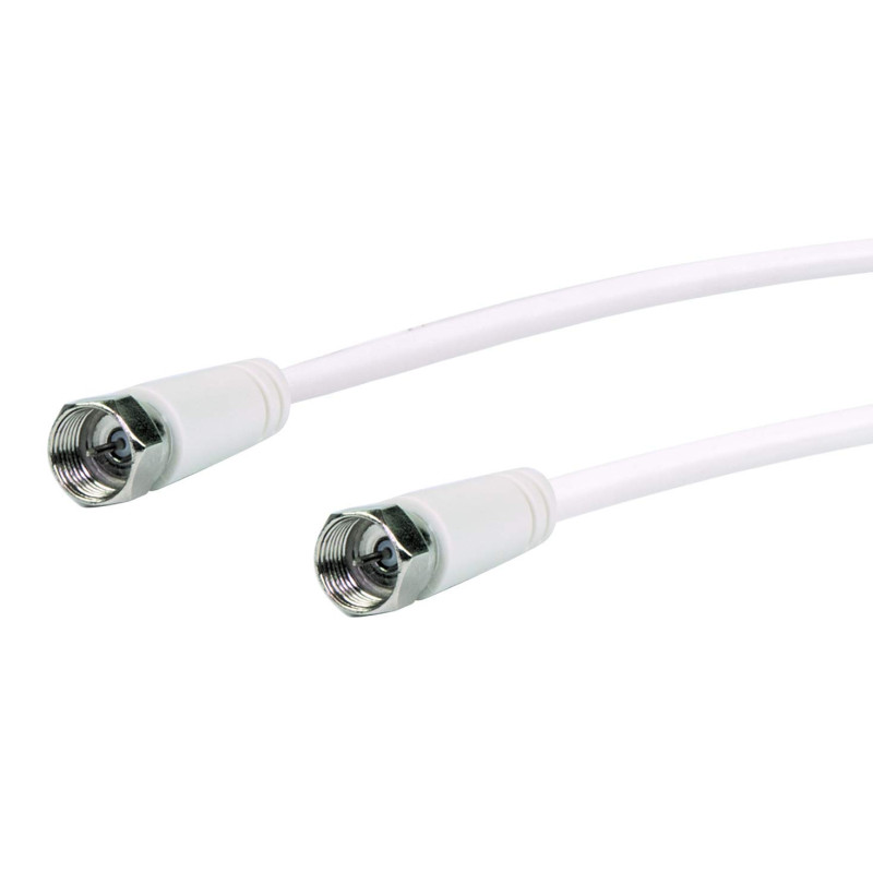 Schwaiger KVC215052 Satelliten Anschlusskabel (75dB, 1,5m, F-Stecker auf F-Stecker) weiß Schwaiger KVC215052 Satelliten Anschlusskabel (75dB, 1,5m, F-Stecker auf F-Stecker) weiß
