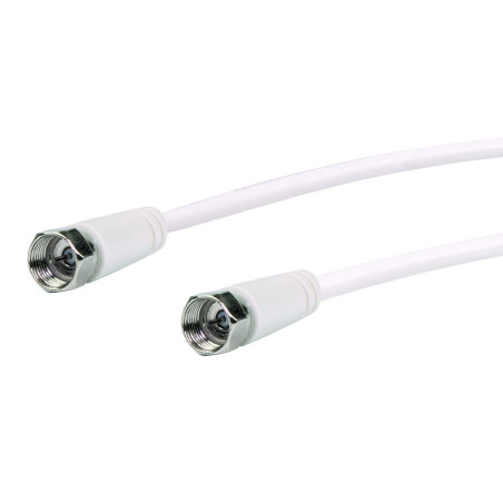 Schwaiger KVC215052 Satelliten Anschlusskabel (75dB, 1,5m, F-Stecker auf F-Stecker) weiß