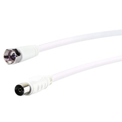 Schwaiger KVCK171532 SAT-Adapterkabel 75dB, F/IEC-Buchse, 1,5 m weiß
