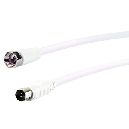 Schwaiger KVCK171532 SAT-Adapterkabel 75dB, F/IEC-Buchse, 1,5 m weiß
