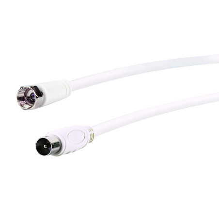 Schwaiger kvck163532 Adaptateur Satellite Câble 75 DB, F/IEC, Blanc 3 m