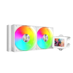 Mars Gaming ML-VISION240, Refroidissement Liquide AIO, TDP 500W, 2x Ventilateurs ARGB avec Noyau en Cuivre et Aluminium FDB, Écr