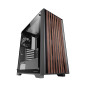 Mars Gaming MC-Wood, Boîtier PC ATX, Panneau Frontal en Bois, Fenêtre Latérale en Verre Trempé, Ventilateur FDB 120mm, Refroidis