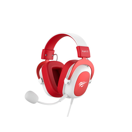 havit Casque HV-H2002d Rouge, Gamer, avec Microphone, Haut-Parleur 53 mm, Prise 3,5 mm : Compatible avec Xbox One et PS4, HV-H20
