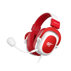 havit Casque HV-H2002d Rouge, Gamer, avec Microphone, Haut-Parleur 53 mm, Prise 3,5 mm : Compatible avec Xbox One et PS4, HV-H20