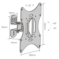 Schwaiger - LWH030011 - Support Mural pour LCD/TFT écran Plat