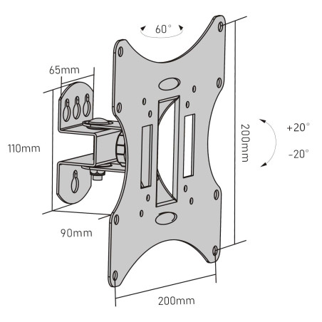 Schwaiger - LWH030011 - Support Mural pour LCD/TFT écran Plat