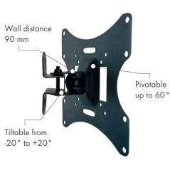 Schwaiger - LWH030011 - Support Mural pour LCD/TFT écran Plat