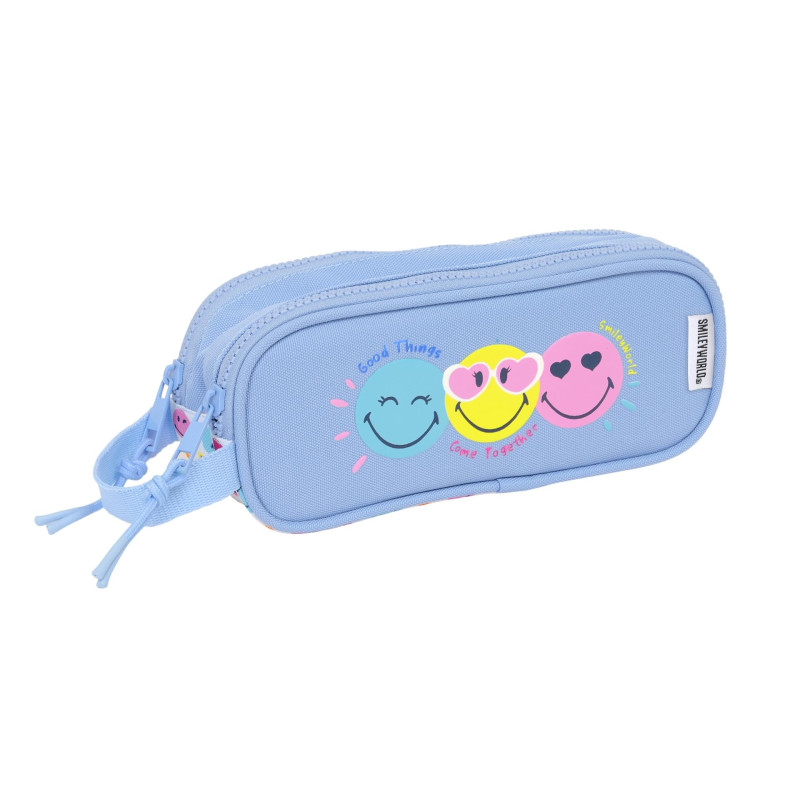 safta Smiley World Joyful - Trousse Double, Tissu Recyclable, Trousse pour Enfant, idéale pour Les Enfants d'âge Scolaire, Confo safta Smiley World Joyful - Trousse Double, Tissu Recyclable, Trousse pour Enfant, idéale pour Les Enfants d'âge Scolaire, Confo