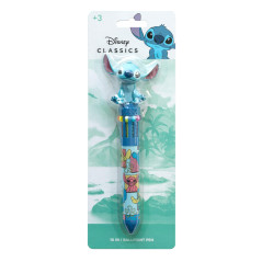 Grupo Erik - Stylo 10 couleurs en 1 Disney, Stitch | Stylo Bille Rétractable Original | Fournitures Scolaires, Cadeau Enfant, Re