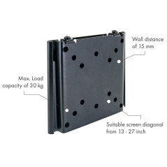 Schwaiger LWH1323511 Wandhalter für Fernseher 33-69 cm (13-27 Zoll) schwarz