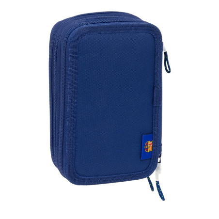 Safta F.C. BARCELONA NAVY BLUE - Trousse scolaire avec 37 outils inclus, trousse enfant, idéale pour les enfants de 5 à 14 ans,