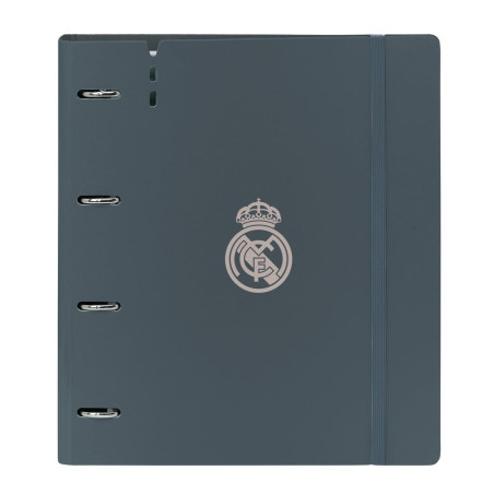 Safta Real Madrid 3ème équipe 24/25 - Classeur avec 4 anneaux de 35 mm, avec recharge, 100 feuilles A4, idéal pour enfants de di