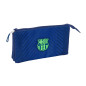 safta F.C. Barcelona Navy Blue Trousse Triple pour Enfant, idéale pour Les Enfants d'âge Scolaire, Confortable et Polyvalente, q safta F.C. Barcelona Navy Blue Trousse Triple pour Enfant, idéale pour Les Enfants d'âge Scolaire, Confortable et Polyvalente, q