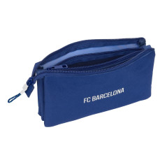 safta F.C. Barcelona Navy Blue Trousse Triple pour Enfant, idéale pour Les Enfants d'âge Scolaire, Confortable et Polyvalente, q