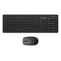Unykach MK212 Pro Slim Clavier et Souris sans Fil 105 Touches Membrane Portugais USB sans Fil 2.4GHz 1600dpi Silencieux Ergonomi