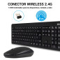 Unykach MK212 Pro Slim Clavier et Souris sans Fil 105 Touches Membrane Portugais USB sans Fil 2.4GHz 1600dpi Silencieux Ergonomi