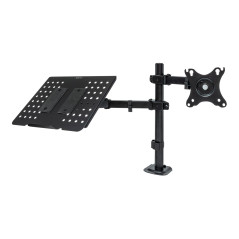 Support Universel de Bureau UK1420 pour écran 13″-32″ avec Support pour Ordinateur Portable de 15,6"