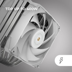 Mars Gaming MCPU-XU9, Dissipateur CPU Double Tour, TDP 400W, 2x Ventilateurs à Lames Hybrides et Palier FDB en Cuivre Hyper-équi
